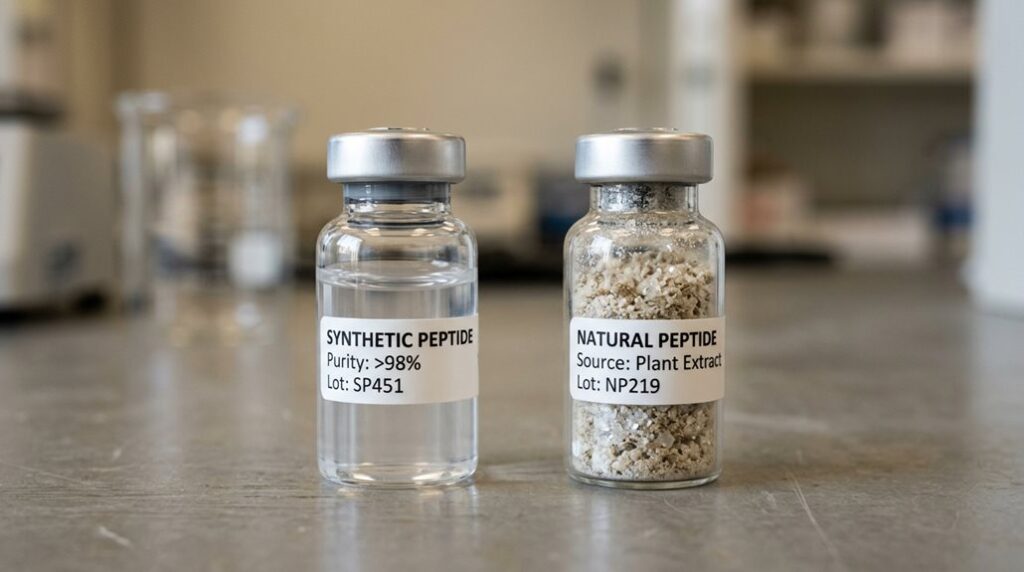 synthetic versus natural peptides